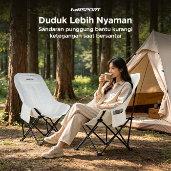 Gambar produk TaffSPORT Kursi Lipat Outdoor Camping Portable Oxford Folding Chair - TP2 - 3