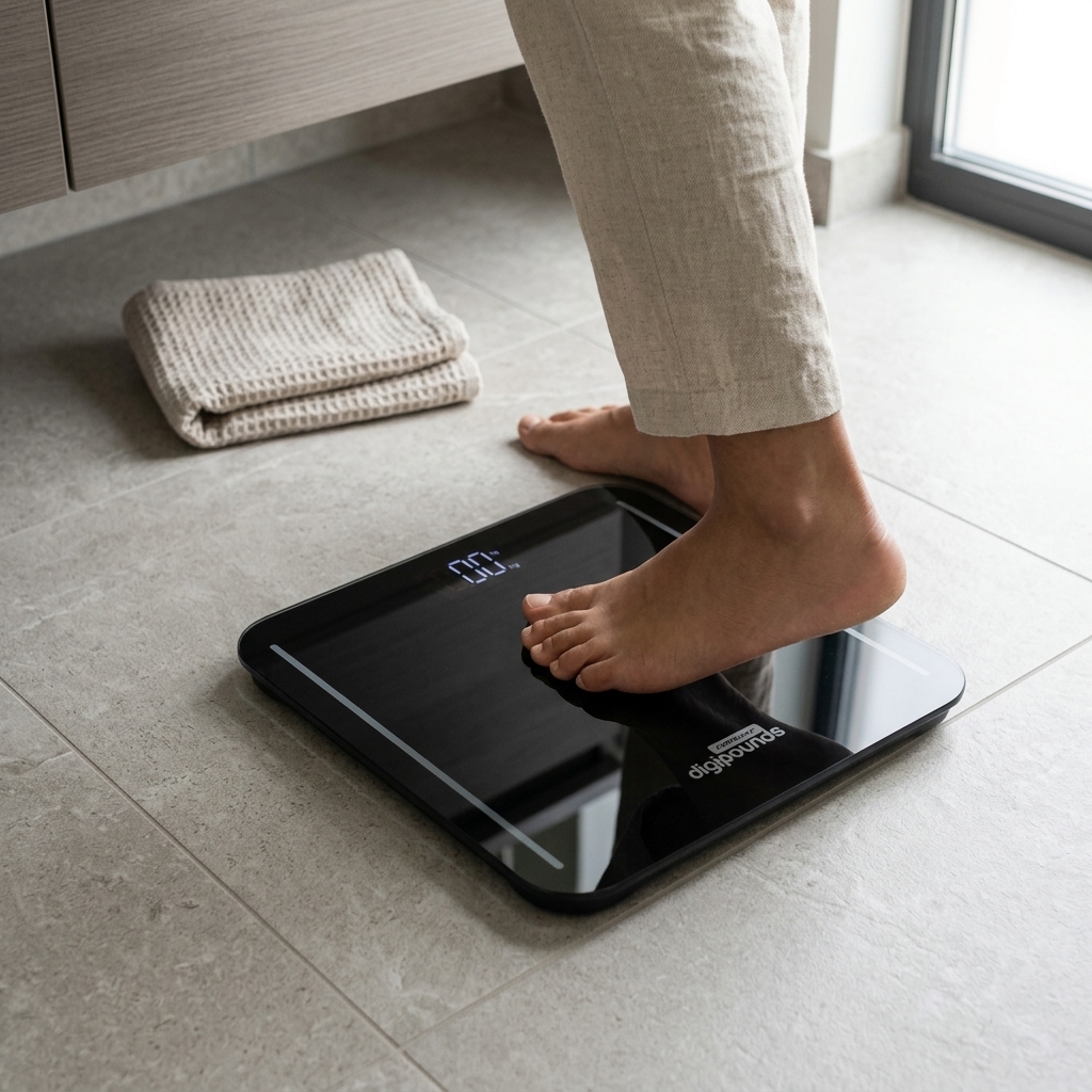 Taffware Digipounds Timbangan Badan Digital Scale Tempered Glass 180kg - B7089 Gambar produk Taffware Digipounds Timbangan Badan Digital Scale Tempered Glass 180kg - B7089 - 4