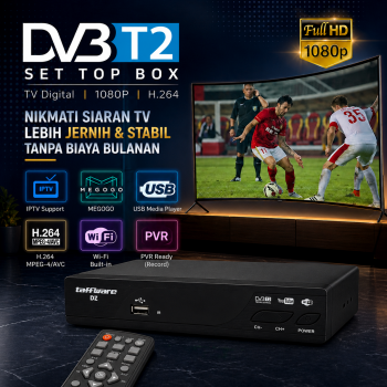 Taffware Set Top Box TV Digital HD 1080P H.264 DVB-T2 - DZ