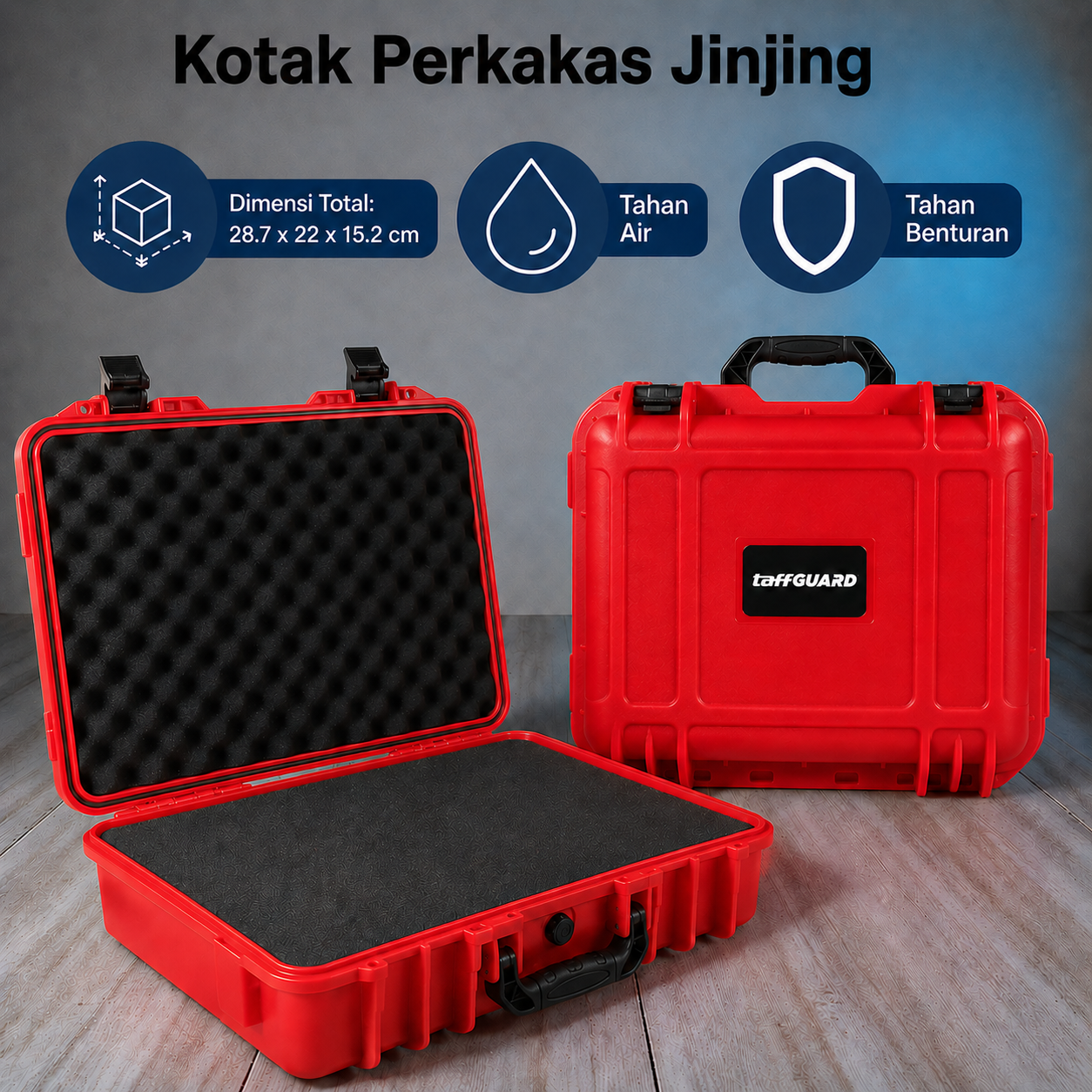 TaffGUARD Kotak Perkakas Jinjing Storage Tool Box Bag with Sponge 28.7x22x15.2cm - TH01 Gambar produk TaffGUARD Kotak Perkakas Jinjing Storage Tool Box Bag with Sponge 28.7x22x15.2cm - TH01 - Utama