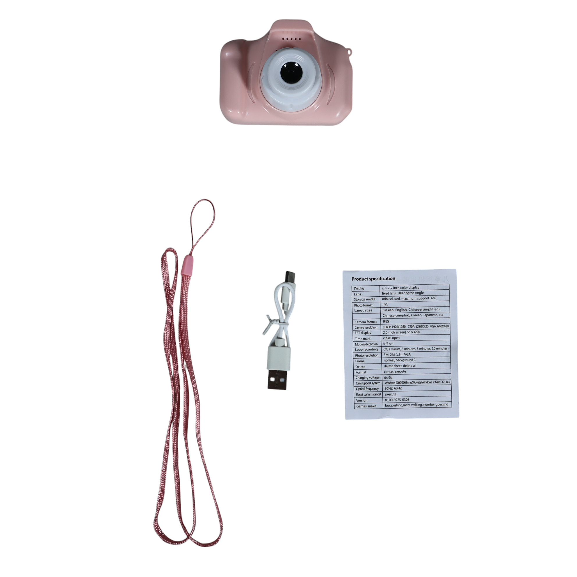 WISHLOW Kamera Anak Mini Kids Camera Toy HD 1080p USB 2 Inch - W1008 Gambar produk WISHLOW Kamera Anak Mini Kids Camera Toy HD 1080p USB 2 Inch - W1008 - 7