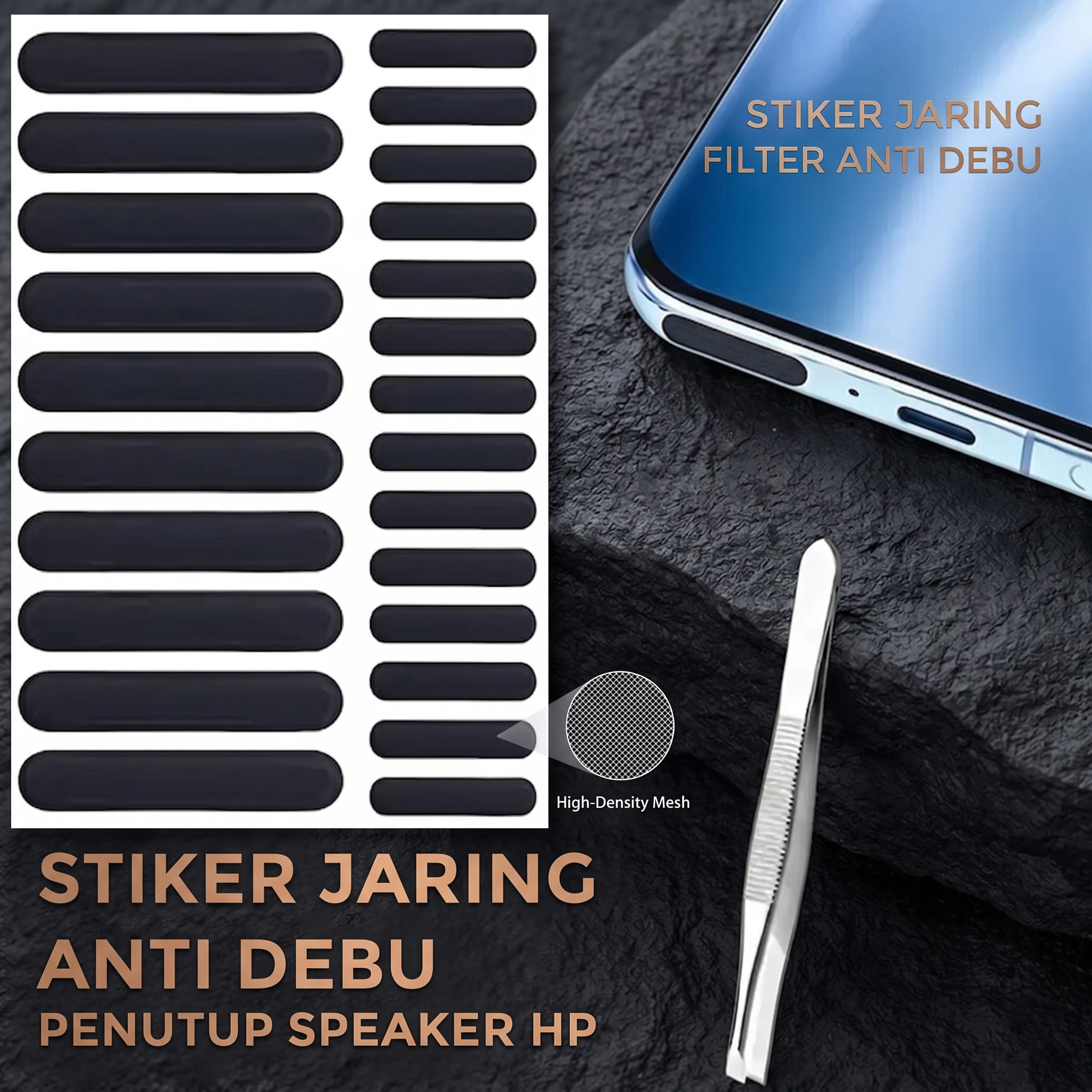ICLOTH Stiker Jaring Anti Debu Penutup Lubang Speaker HP Dust Filter - IC01 Gambar produk ICLOTH Stiker Jaring Anti Debu Penutup Lubang Speaker HP Dust Filter - IC01 - Utama