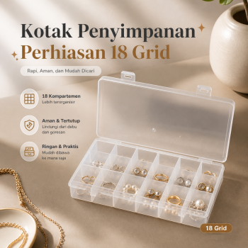 Kotak Penyimpanan Perhiasan Organizer Plastic Jewelry Box - AL85
