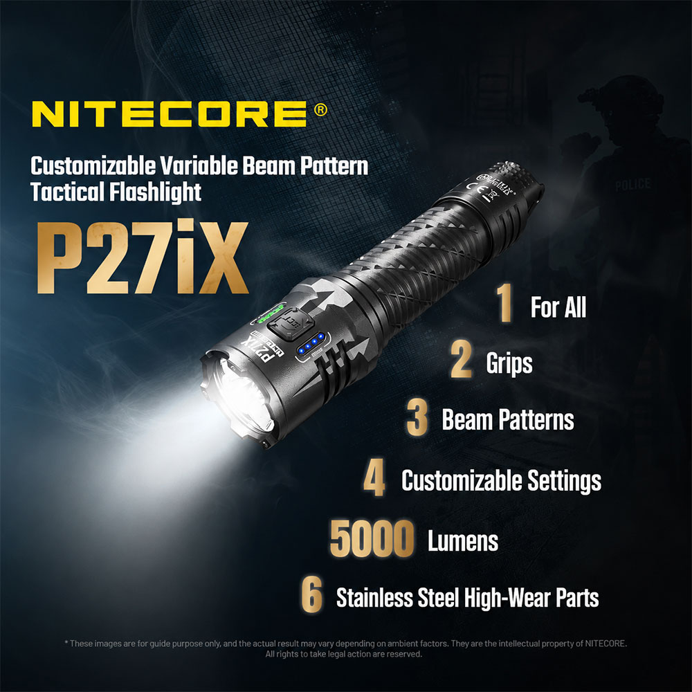 Gambar produk NITECORE Senter Taktikal LED Flashlight 3 Mode Beam IP68 5000 lumens - P27iX - Utama