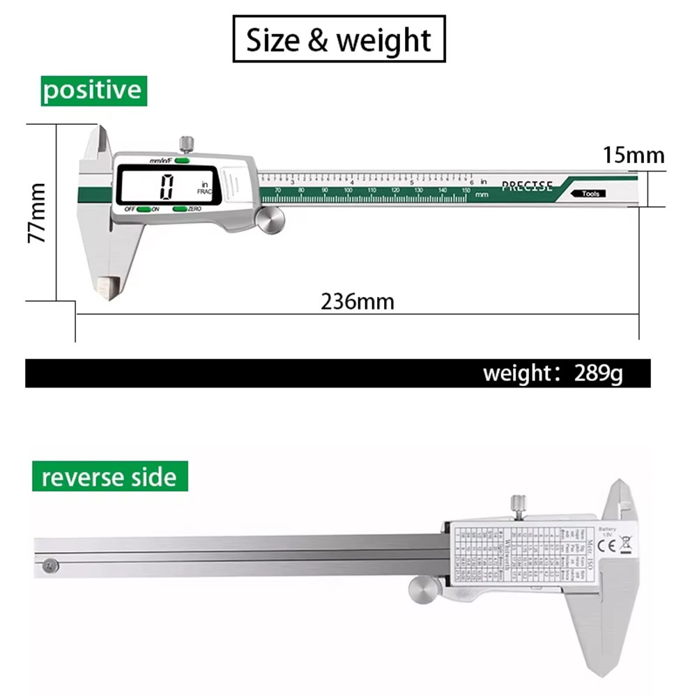 Douself Digital Caliper Jangka Sorong LCD Waterproof 0-150mm - ET50 Gambar produk Douself Digital Caliper Jangka Sorong LCD Waterproof 0-150mm - ET50 - 6