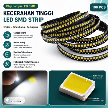 Ovicart Chip LED SMD Lampu COB Driver Free 3V 0.2W 60mA Cool White - 2835
