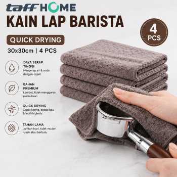 TaffHOME Kain Lap Barista Microfiber Quick Drying 30x30cm 4 PCS - W-36P