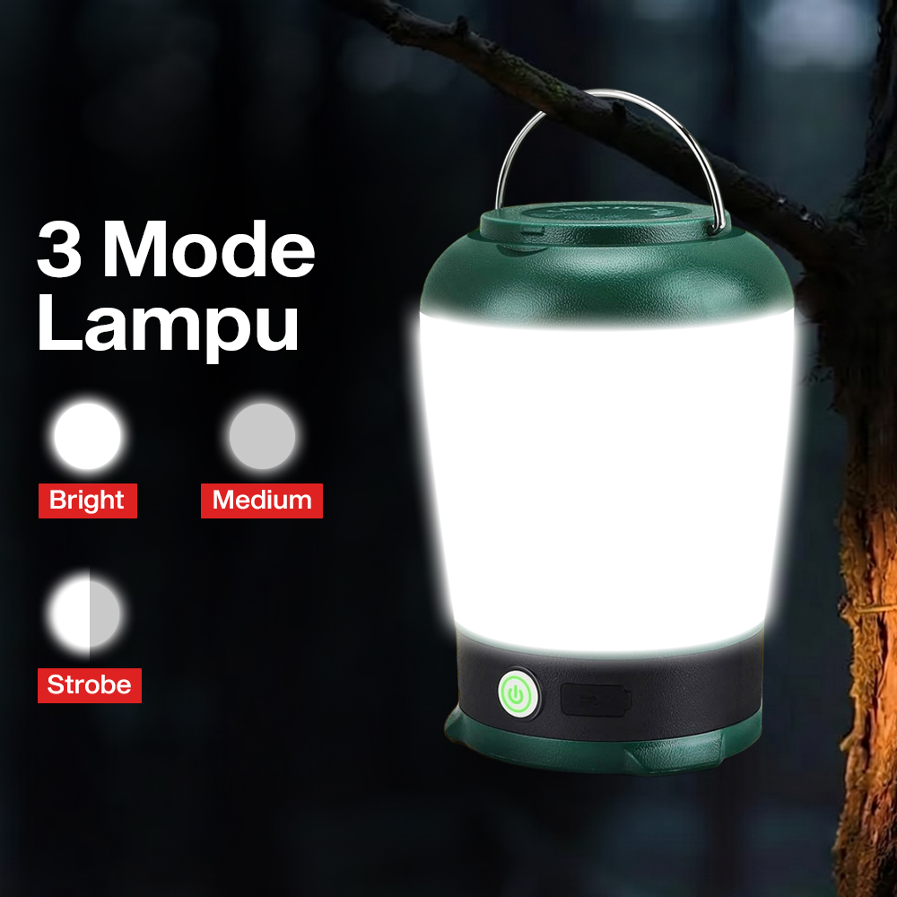 FLOODLIGHT Lampu LED Camping Tenda Waterproof 2in1 2000mAh 5V - LY01 Gambar produk FLOODLIGHT Lampu LED Camping Tenda Waterproof 2in1 2000mAh 5V - LY01 - 2