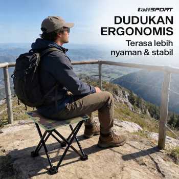 Gambar produk TaffSPORT Kursi Lipat Outdoor Mancing Portable Oxford Folding Chair - ZDY01 - 3