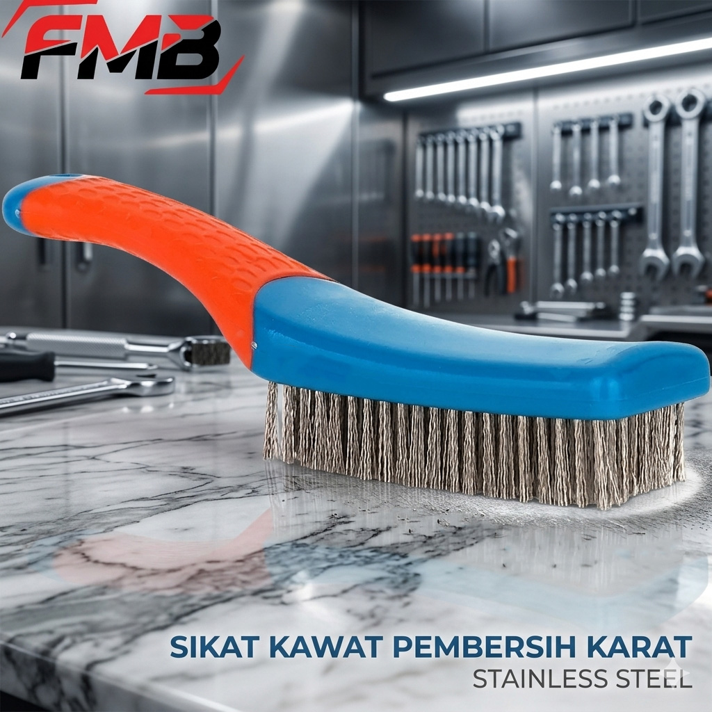 FMB Sikat Kawat Pembersih Karat Stainless Steel Wire Brush - INU96 Gambar produk FMB Sikat Kawat Pembersih Karat Stainless Steel Wire Brush - INU96 - Utama