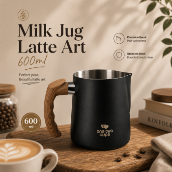 One Two Cups Milk Jug Pitcher Susu Latte Art Espresso Stainless Steel - LS9