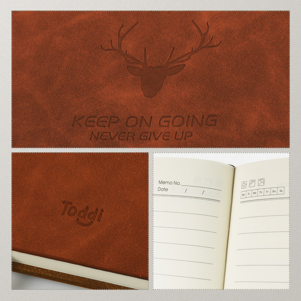 Toddi Buku Jurnal Leather Notebook Diary 68GSM 200 Halaman Lined A5 - CW-50 Gambar produk Toddi Buku Jurnal Leather Notebook Diary 68GSM 200 Halaman Lined A5 - CW-50 - 1