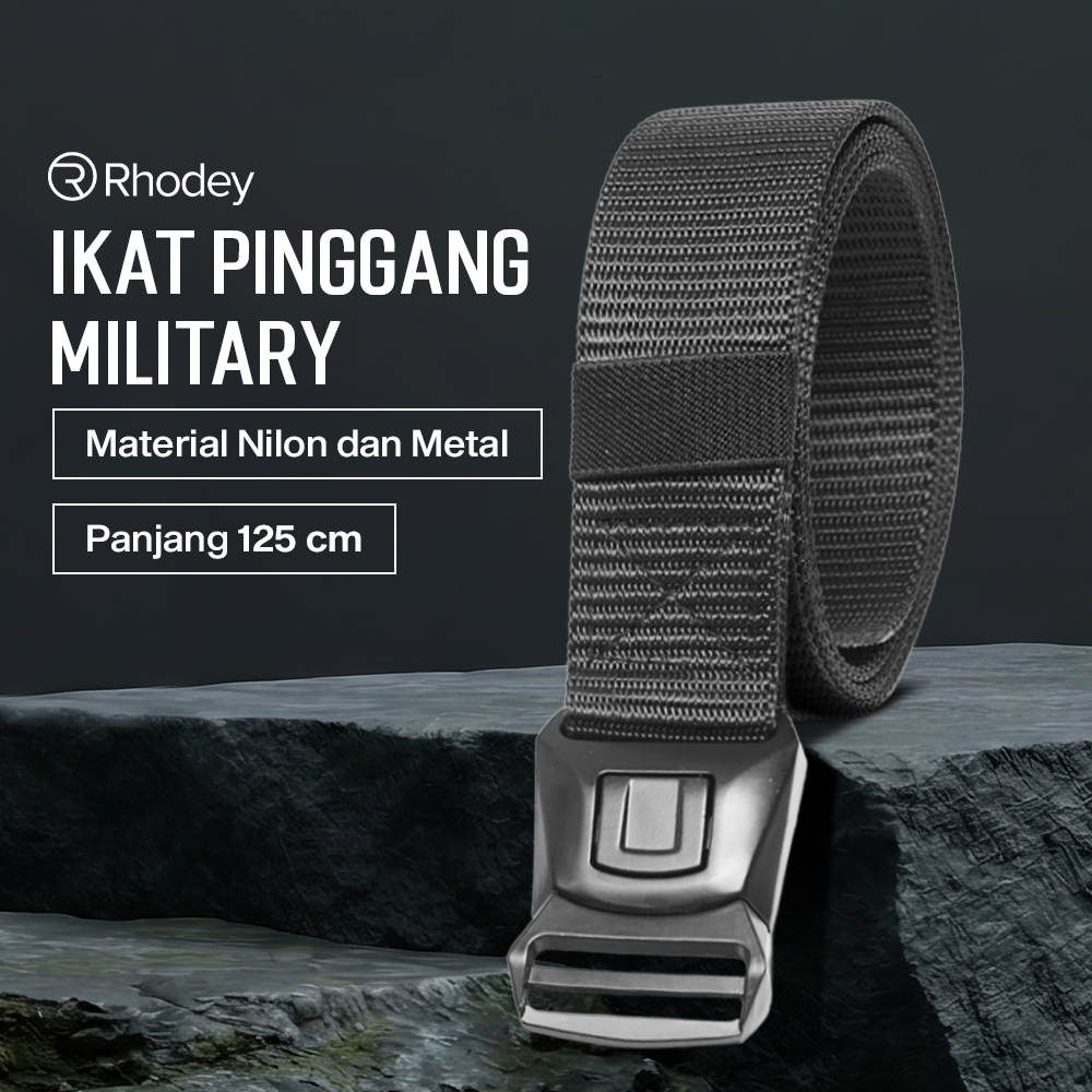 Rhodey Gesper Tali Ikat Pinggang Pria Military Tactical Nilon 125cm - S2732 Gambar produk Rhodey Gesper Tali Ikat Pinggang Pria Military Tactical Nilon 125cm - S2732 - Utama