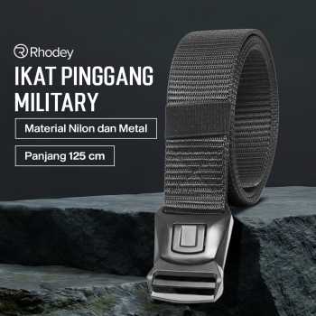 Rhodey Gesper Tali Ikat Pinggang Pria Military Tactical Nilon 125cm - S2732