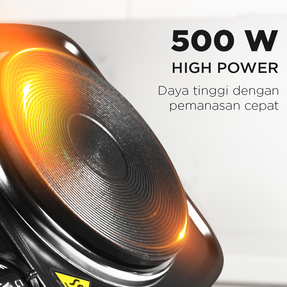 Gambar produk TaffHOME Kompor Listrik 1 Tungku Mini Portable Hot Plate 500W - DLD-101B - 1