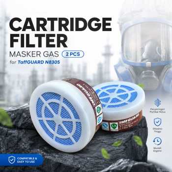 TaffGUARD Cartridge Filter Masker Gas Respirator Organik 2 PCS - FD-402
