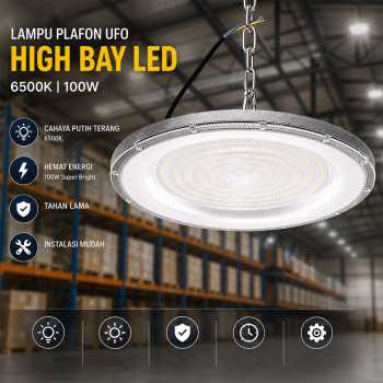 FSL Lampu Plafon Tanam UFO High Bay LED Warehouse Lighting 6500K 100W - SX150