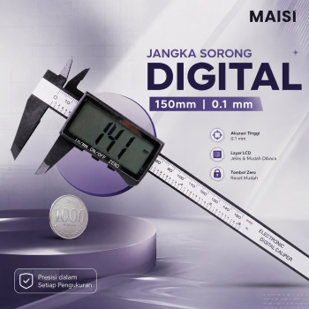 Maisi Jangka Sorong Digital LCD Vernier Caliper 3 Buttons 150mm - SH20