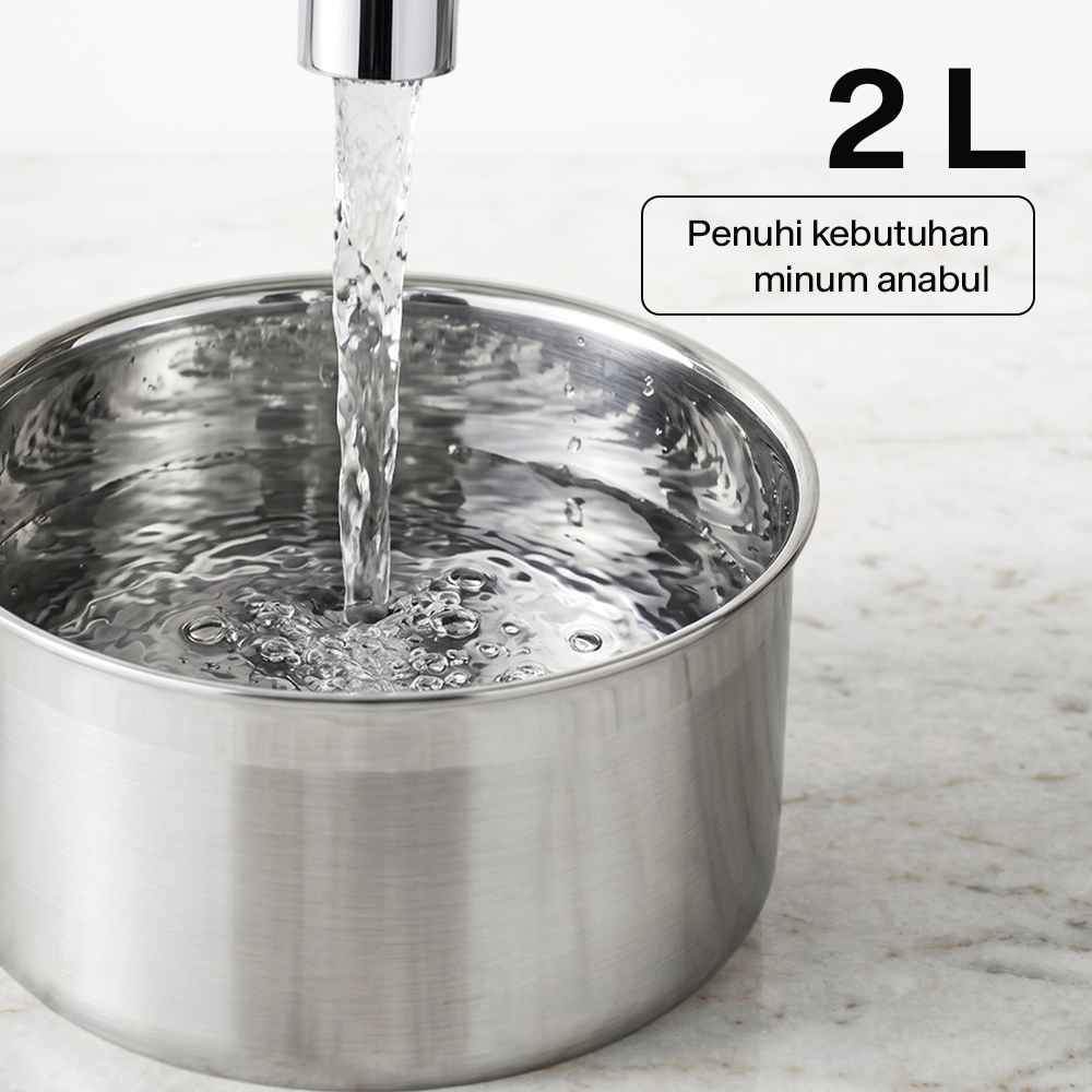 AONISE Water Dispenser Fountain Tempat Air Minum Kucing Anjing 2L - FT333 Gambar produk AONISE Water Dispenser Fountain Tempat Air Minum Kucing Anjing 2L - FT333 - 2