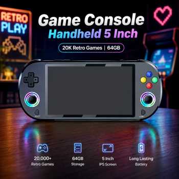 Gambar produk GRWIBEOU Game Console Handheld Gameboy 5 Inch 20K Retro Games 64GB - M22Pro