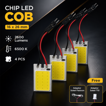 HVIERO Chip Lampu LED COB SMD Interior Mobil 6500K 5W 12V 4 PCS - MO10