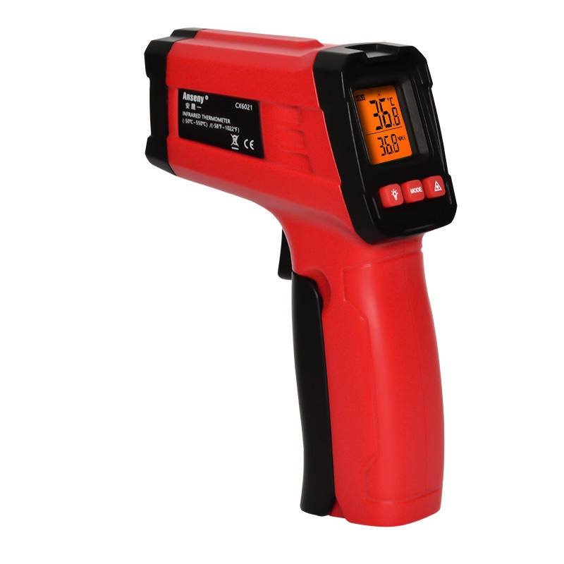 Gambar produk Anseny Termometer Industrial Digital Thermogun Infrared Dual Color LCD - CX6022 - Kemasan