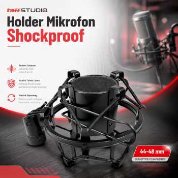 Gambar produk TaffSTUDIO Holder Mikrofon Shockproof Mount 44-48 mm - SH-100