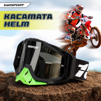 TaffSPORT Kacamata Helm Motor Goggles UV400 Protection Windproof - UV400