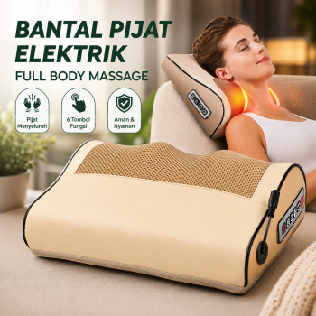 Junbu Bantal Pijat Leher Elektrik Massage Pillow Neck Shoulder - JB-311