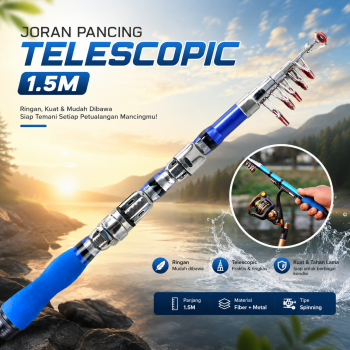 JINBO JIANGGAN Joran Tongkat Pancing Telescopic Fishing Rod 1.5M - S6
