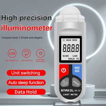 SNAK Digital Light Meter Luxmeter Alat Ukur Intensitas Cahaya LCD - SK-32