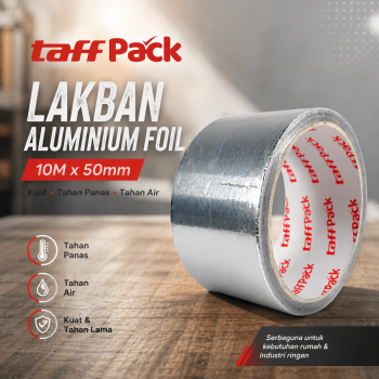 TaffPACK Lakban Aluminium Foil Tape Tahan Panas Anti Bocor - YX10