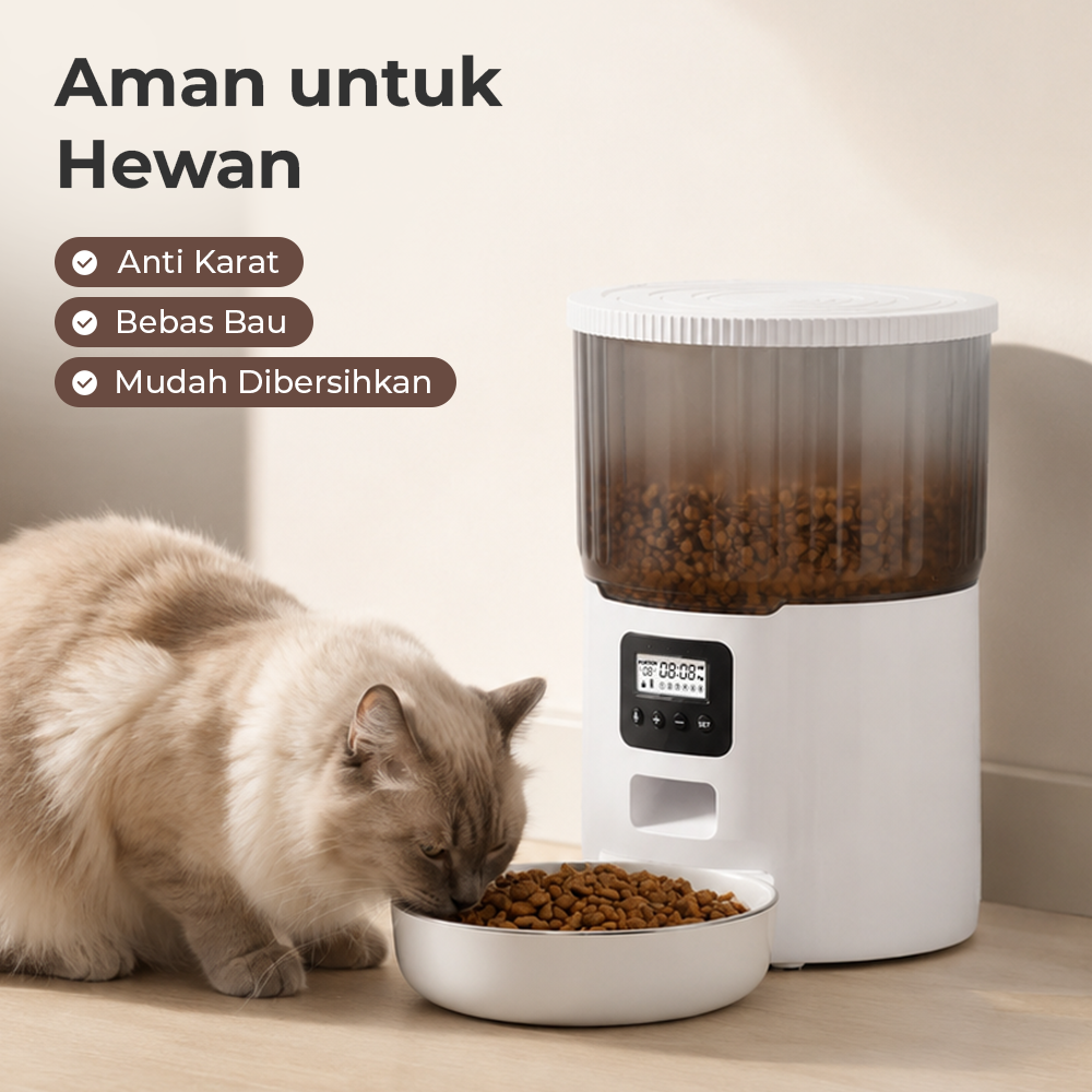 Repetsun Tempat Makan Hewan Peliharaan Otomatis Food Dispenser 4L - RPS4 Gambar produk Repetsun Tempat Makan Hewan Peliharaan Otomatis Food Dispenser 4L - RPS4 - 5