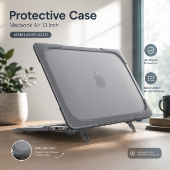 Gambar produk Lilybear Protective Case Stand Macbook Air 13 Inch A1932 A2179 A2337 - LBB015