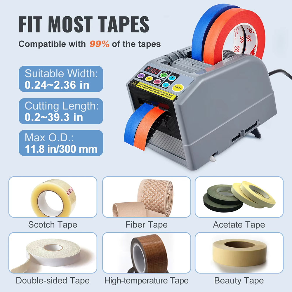 Mezurun Tape Cutter Automatic Dispenser Mesin Pemotong Lakban 25 W - ZCUT-9 Gambar produk Mezurun Tape Cutter Automatic Dispenser Mesin Pemotong Lakban 25 W - ZCUT-9 - 1