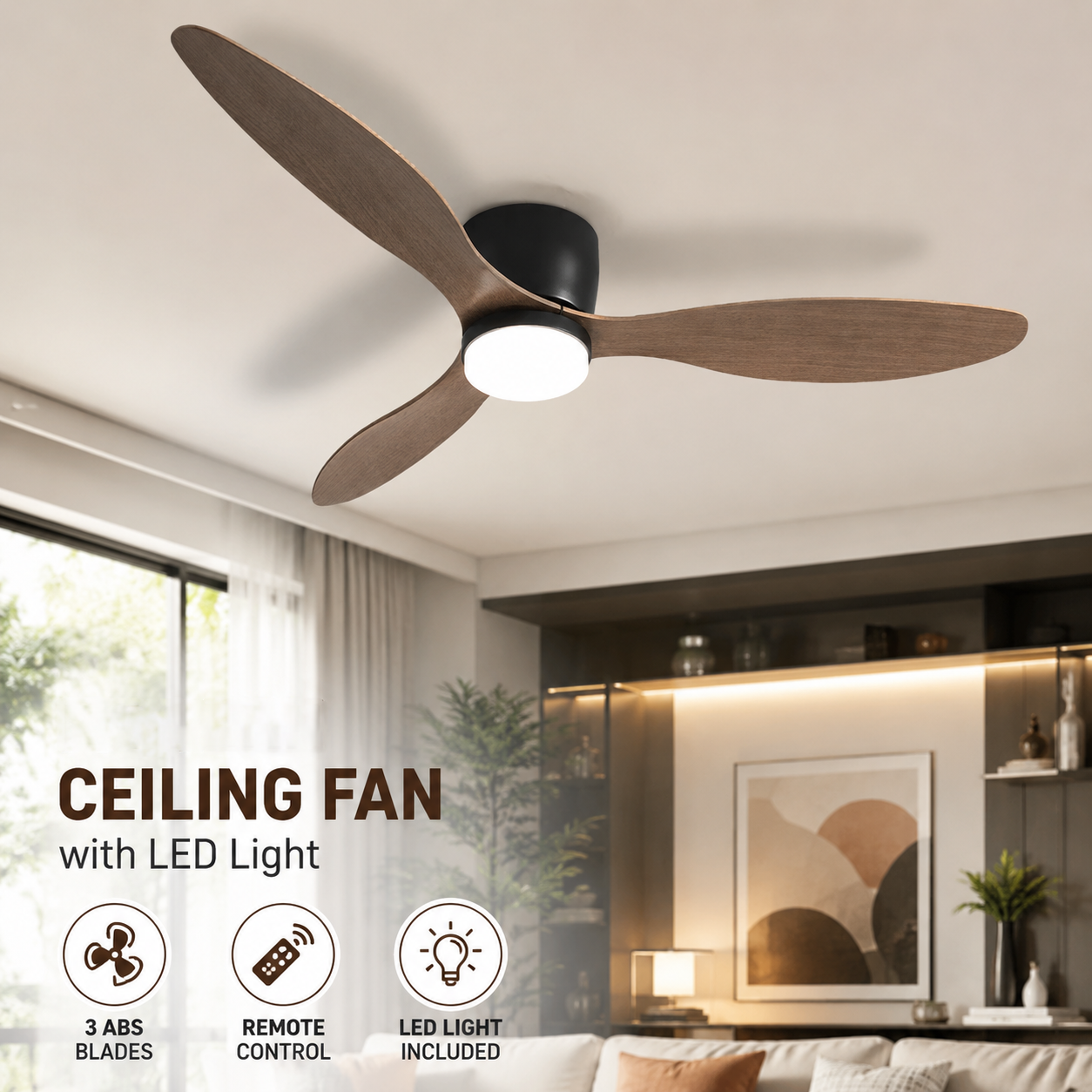 SOVE Kipas Angin Gantung Plafon Ceiling Fan 6 Speed LED 52 Inch - IR218 Gambar produk SOVE Kipas Angin Gantung Plafon Ceiling Fan 6 Speed LED 52 Inch - IR218 - Utama