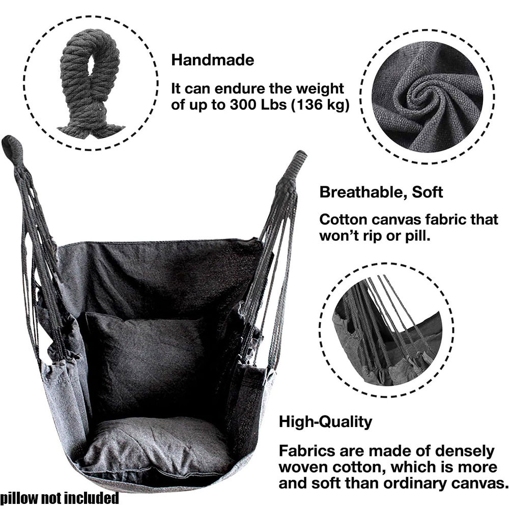 MIZTL Kursi Ayunan Gantung Hammock Chair Hanging Outdoor - JS450 Gambar produk MIZTL Kursi Ayunan Gantung Hammock Chair Hanging Outdoor - JS450 - 3