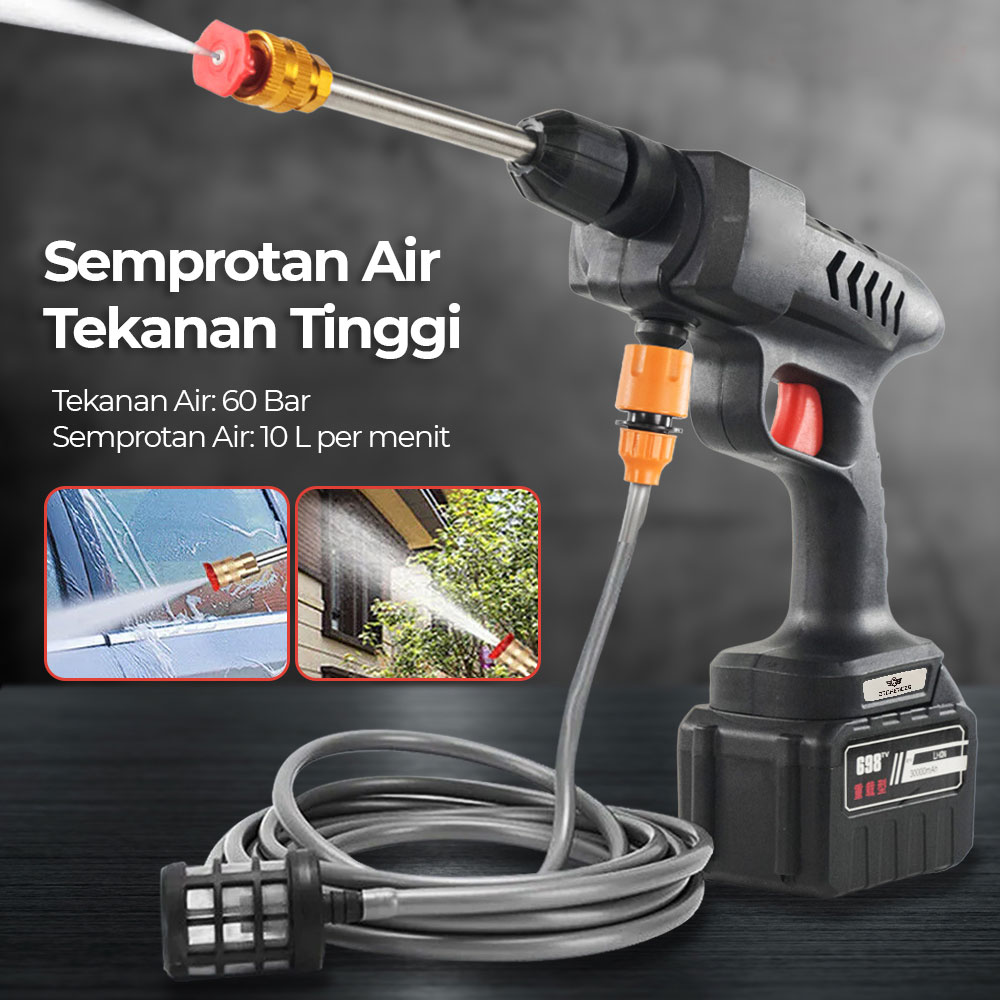 OTOHEROES Semprotan Air High Pressure 60 Bar 30000mAh - EA60C Gambar produk OTOHEROES Semprotan Air High Pressure 60 Bar 30000mAh - EA60C - Utama