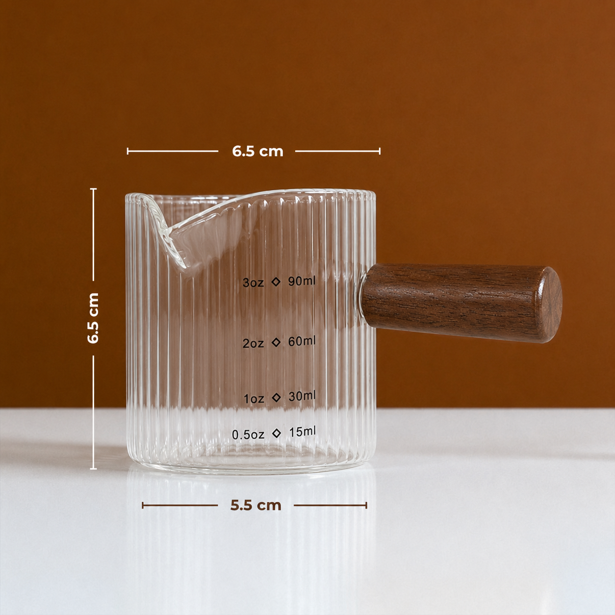 One Two Cups Gelas Takar Kopi Espresso Measuring Cup Double Spout 90ml - KS65 Gambar produk One Two Cups Gelas Takar Kopi Espresso Measuring Cup Double Spout 90ml - KS65 - 8