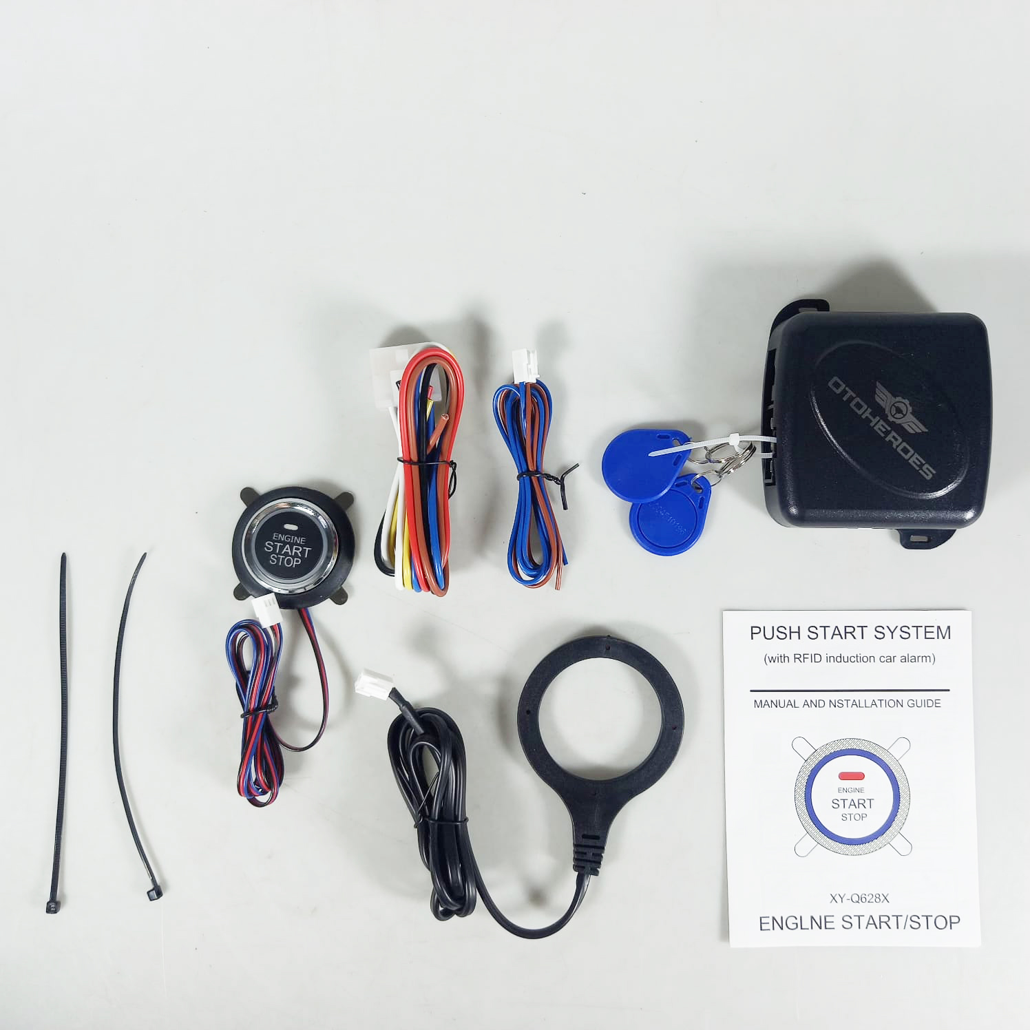 OTOHEROES Push Start System Keamanan Mobil Canggih Keyless RFID - XY-Q628X Gambar produk OTOHEROES Push Start System Keamanan Mobil Canggih Keyless RFID - XY-Q628X - 4