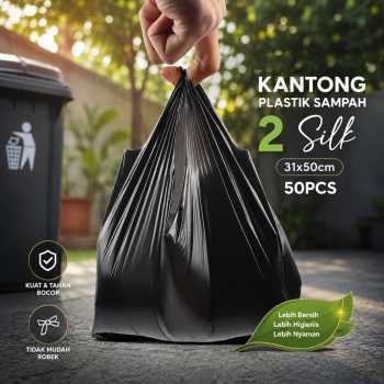 XIANJO Kantong Plastik Sampah Disposable Trash 2 Silk 31x50cm 50PCS - X130