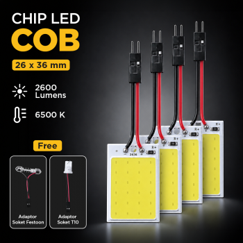 HVIERO Chip Lampu LED COB SMD Interior Mobil 6500K 5W 12V 4 PCS - MO10