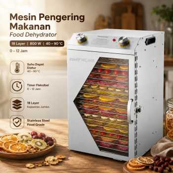 TaffHOME Mesin Pengering Makanan Food Dehydrator 18 Layer 220V 800W - LT75