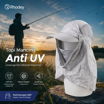 Rhodey Topi Jepang Mancing Anti UV Outdoor Fishing Hat Nylon - MH011