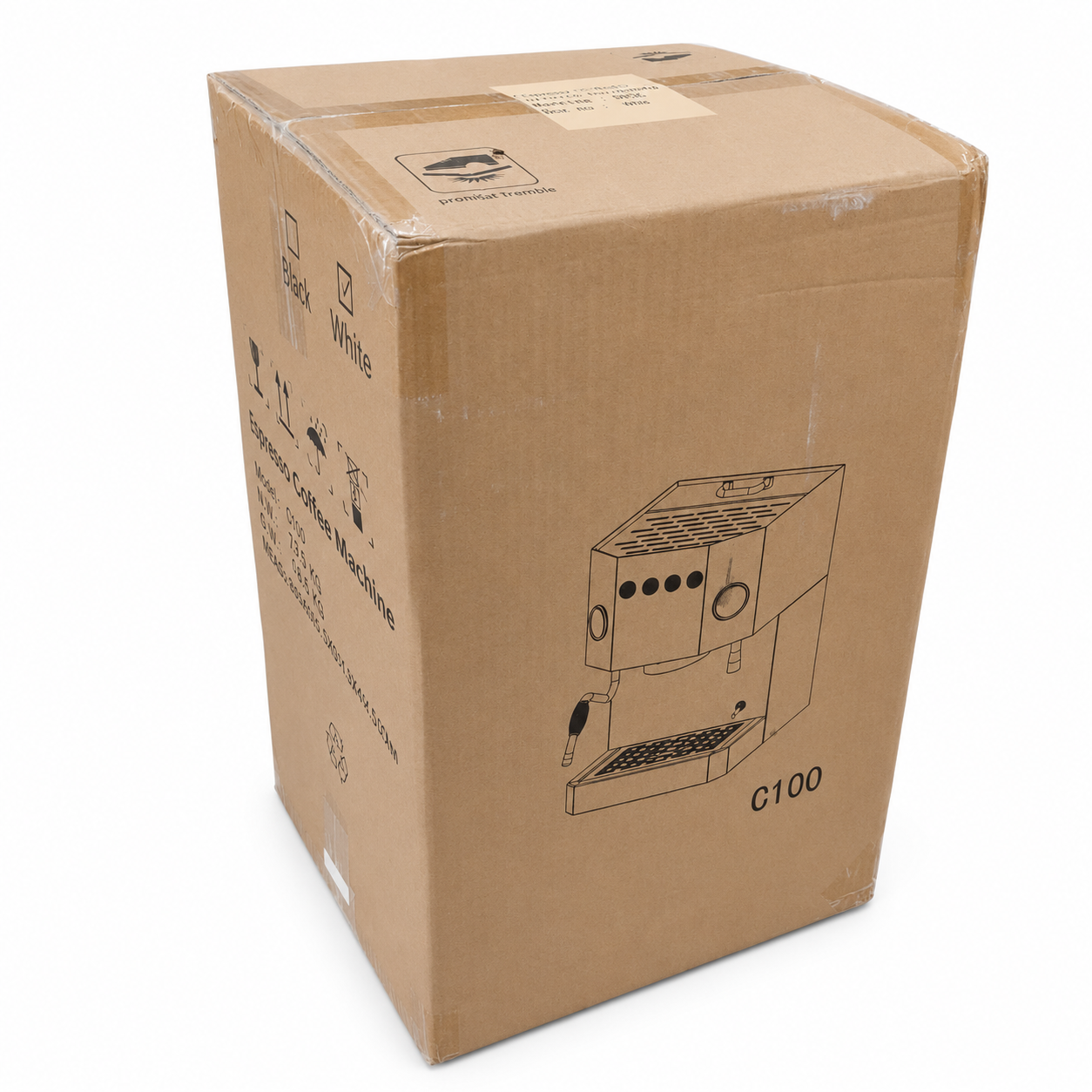 Trieste Mesin Kopi Espresso Coffee Maker Semi Automatic 15 Bar 1450W - C100 Gambar produk Trieste Mesin Kopi Espresso Coffee Maker Semi Automatic 15 Bar 1450W - C100 - Kemasan