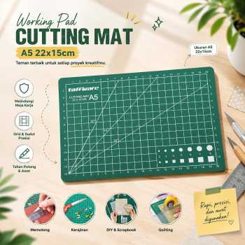 Taffware Working Pad Cutting Mat Alas Potong Papan Kerja A5 22x15cm - GKSA4