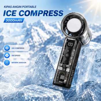OSBORN Kipas Angin Portable Genggam Ice Compress 100 Speed 3000mAh - X05