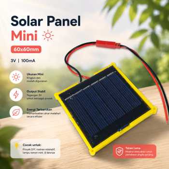 MAICHI Solar Panel Mini DIY Mainan Polikristalin 60x60mm 3V 100mA - SPM01