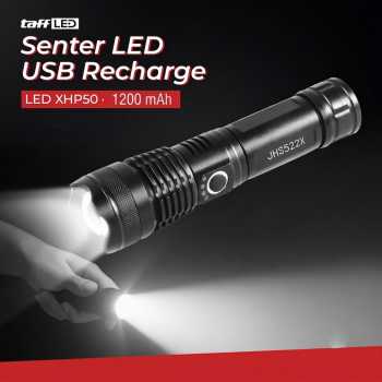 TaffLED Senter LED XHP50 USB Rechargeable Waterproof IPX4 - JHS522X
