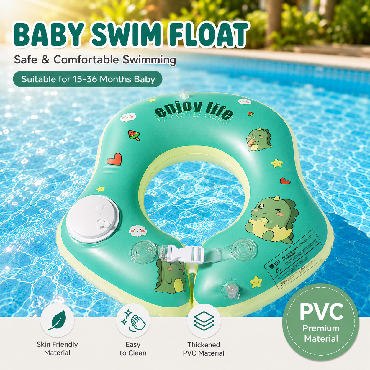 Enjoy Life Ban Pelampung Renang Bayi Underarm Swim Inflatable 16cm - H010 Gambar produk Enjoy Life Ban Pelampung Renang Bayi Underarm Swim Inflatable 16cm - H010 - Utama